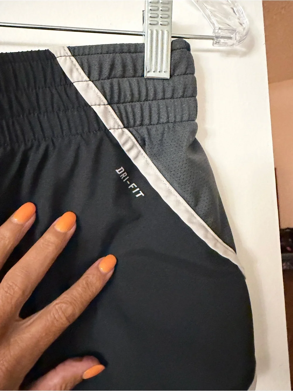 Nike Women’s Black Athletic Shorts with Gray Trim